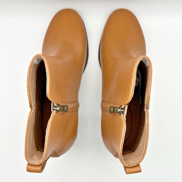 Sperry Womens Seaport Heel Bootie US 12M EU 43.5 Tan Leather NIB - Picture 10 of 13